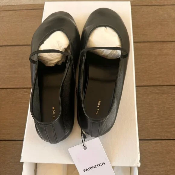 THE ROW Elastic leather ballet flats Sz 36 - Picture 3 of 7